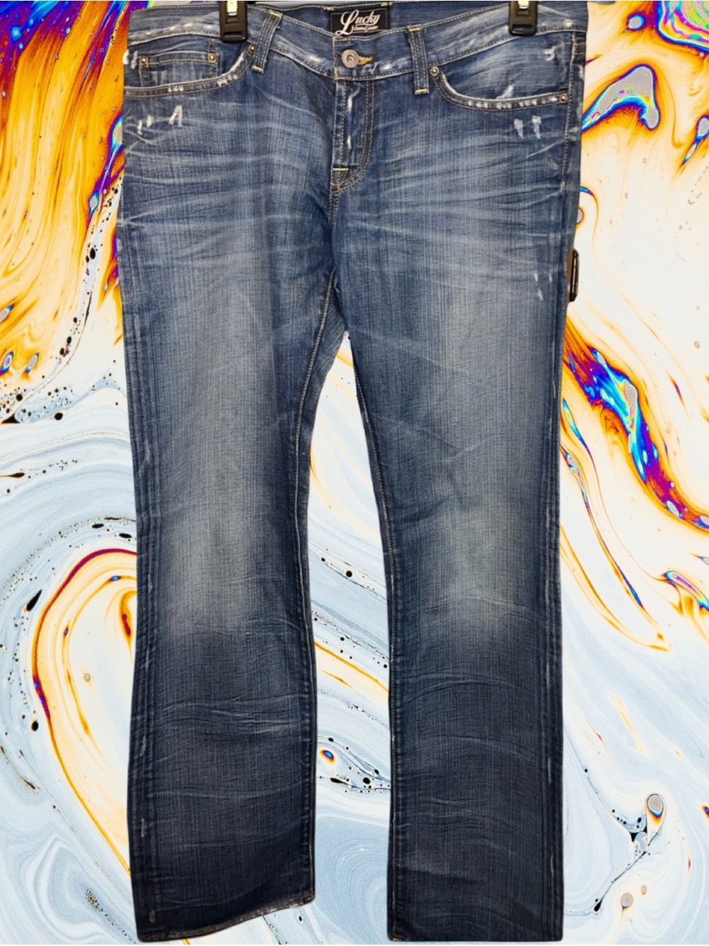 Vintage Y2K Lucky Brand Riley Low Rise Jeans 8/29 Rise 8.5 Inseam 33